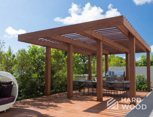 Навес пергола из дерева №92 - фото 1083