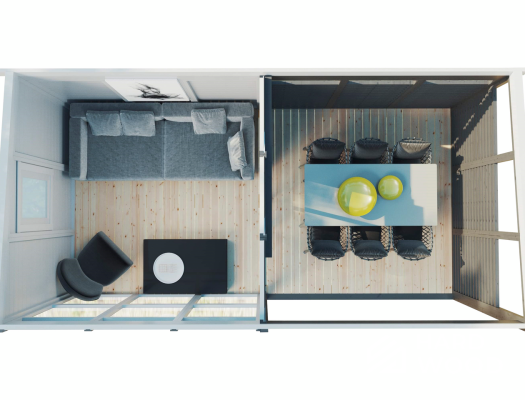 Садовая беседка двухзонная №43 - фото 1648