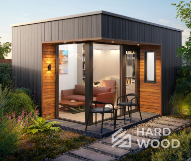 Крытая беседка для дачи деревянная 4х4 №51 - фото 1668